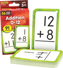 Addition 0–12 Flash Cards