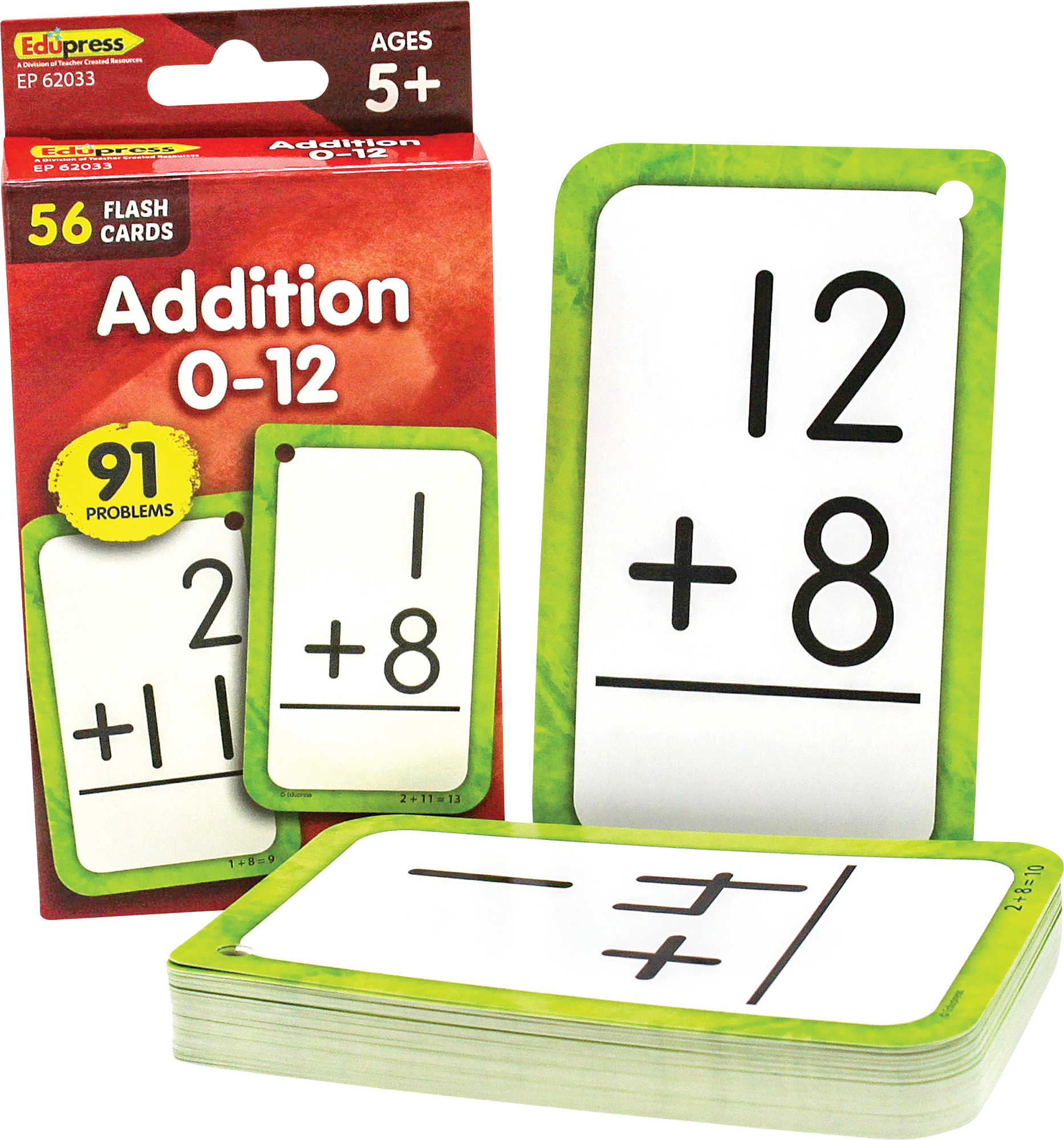 Addition 0–12 Flash Cards