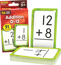 Addition 0–12 Flash Cards
