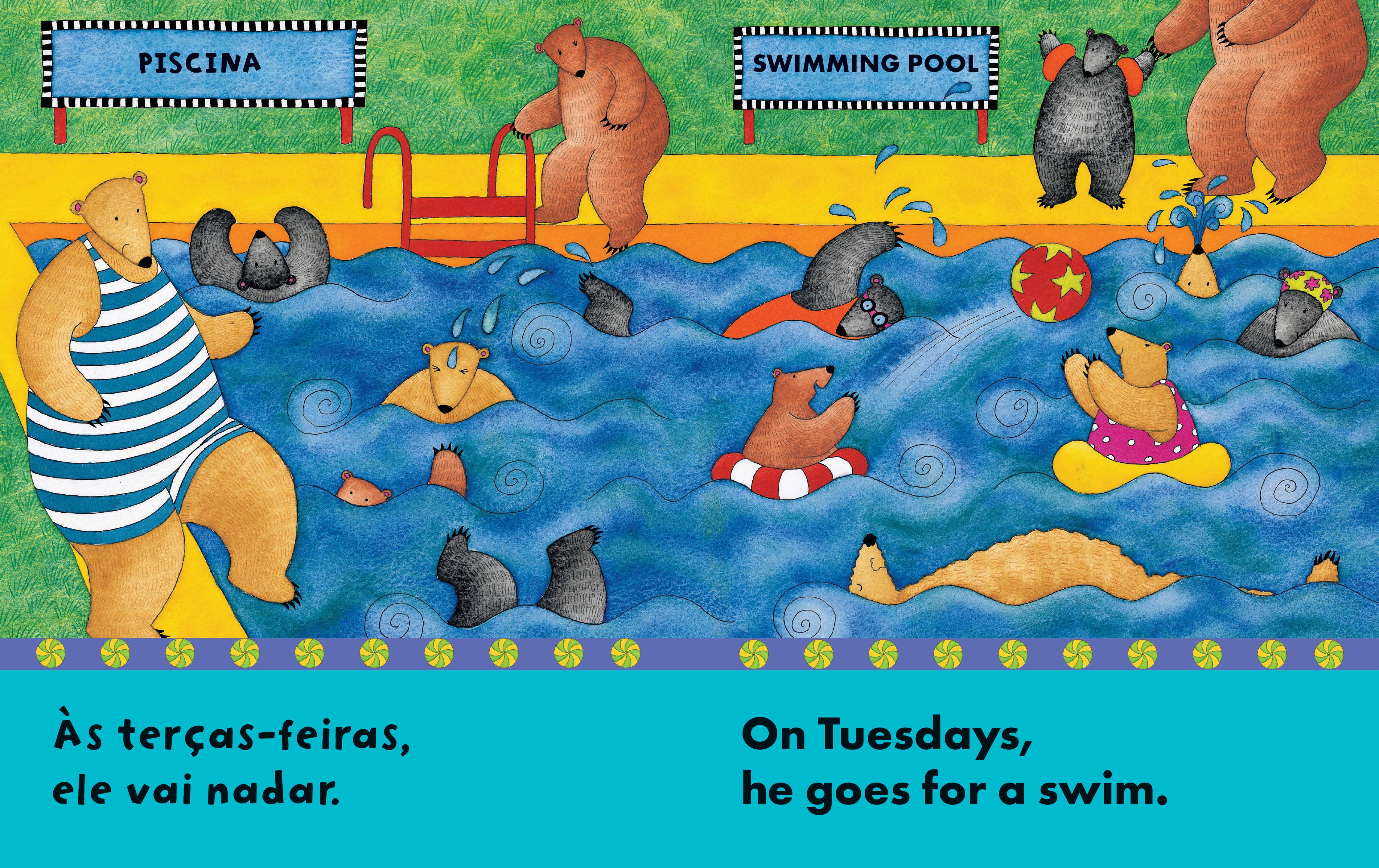 Bear About Town (Bilingual Portuguese & English): Bilingual Portuguese Paperback