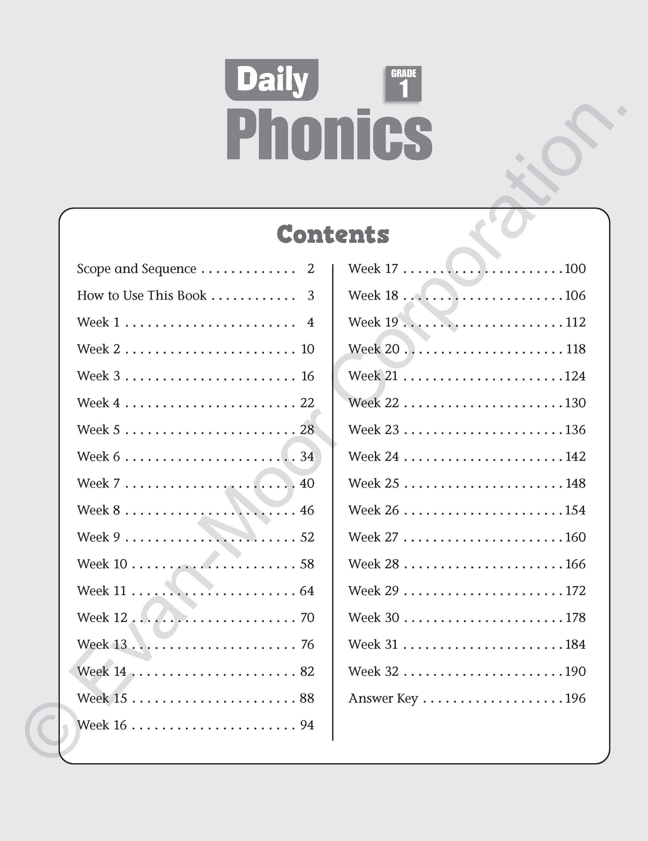 Daily Phonics, Grade 1 Teacher Edition