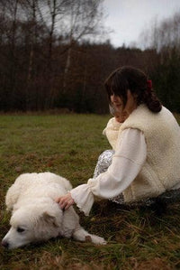 Woolen Woman's Vest - White: Small / Medium