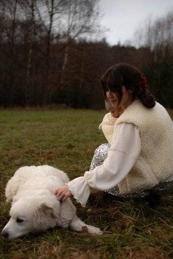 Woolen Woman's Vest - White: Small / Medium