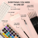 Watercolor Set Of 50 With Brushes