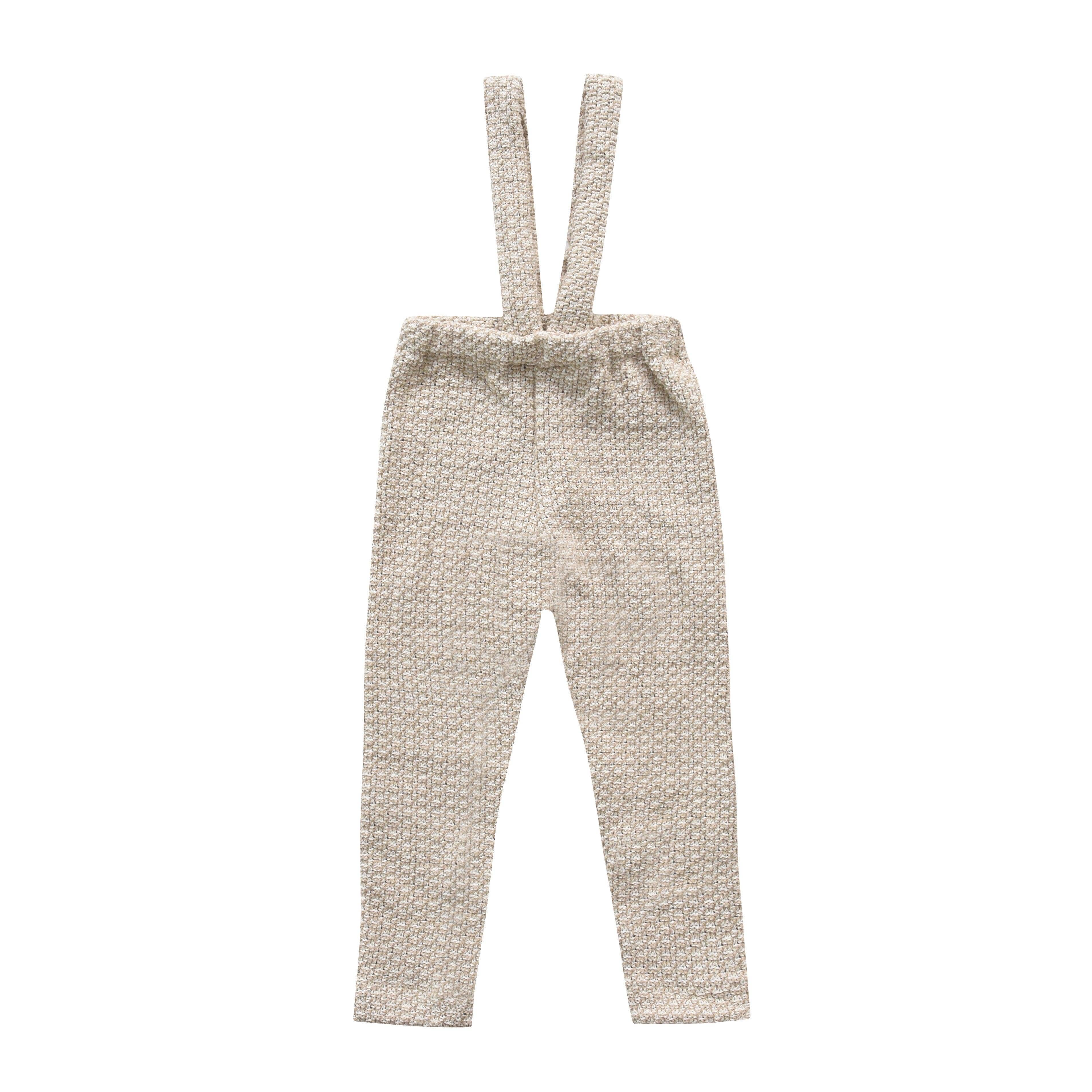 Linen Pants with Suspenders - Beige: 18m/1y (80/86 cm)