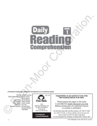Daily Reading Comprehension, Grade 1 Teacher Edition