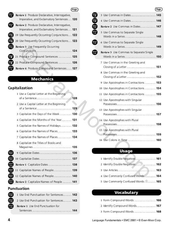 Language Fundamentals, Grade 1 Teacher Resource