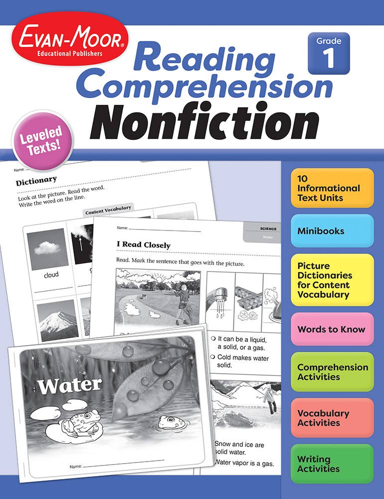 Reading Comprehension: Nonfiction, Grade 1 Teacher Resource