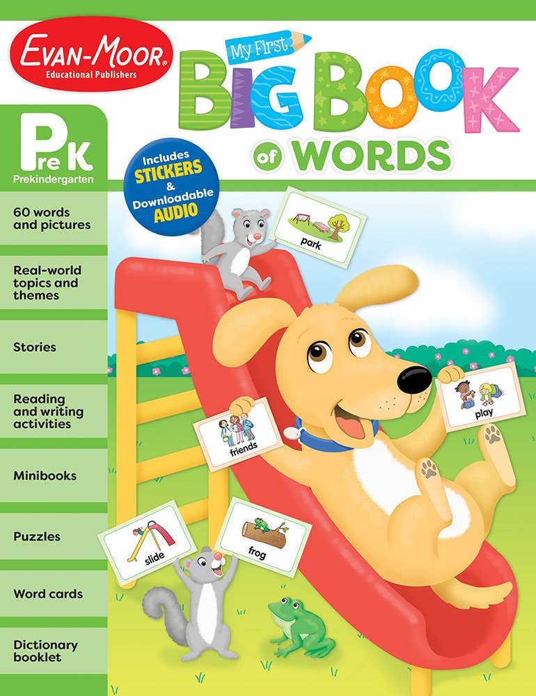 My First Big Book of Words, Grade PreK Workbook