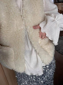 Woolen Woman's Vest - White: Small / Medium