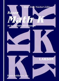 Saxon Math K Homeschool Teacher's Manual 1st Edition cover image