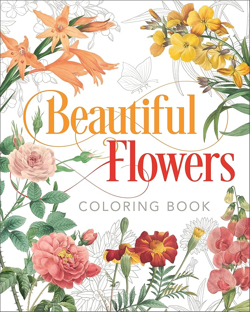 Beautiful Flowers Coloring Book (Sirius Classic Nature Coloring)