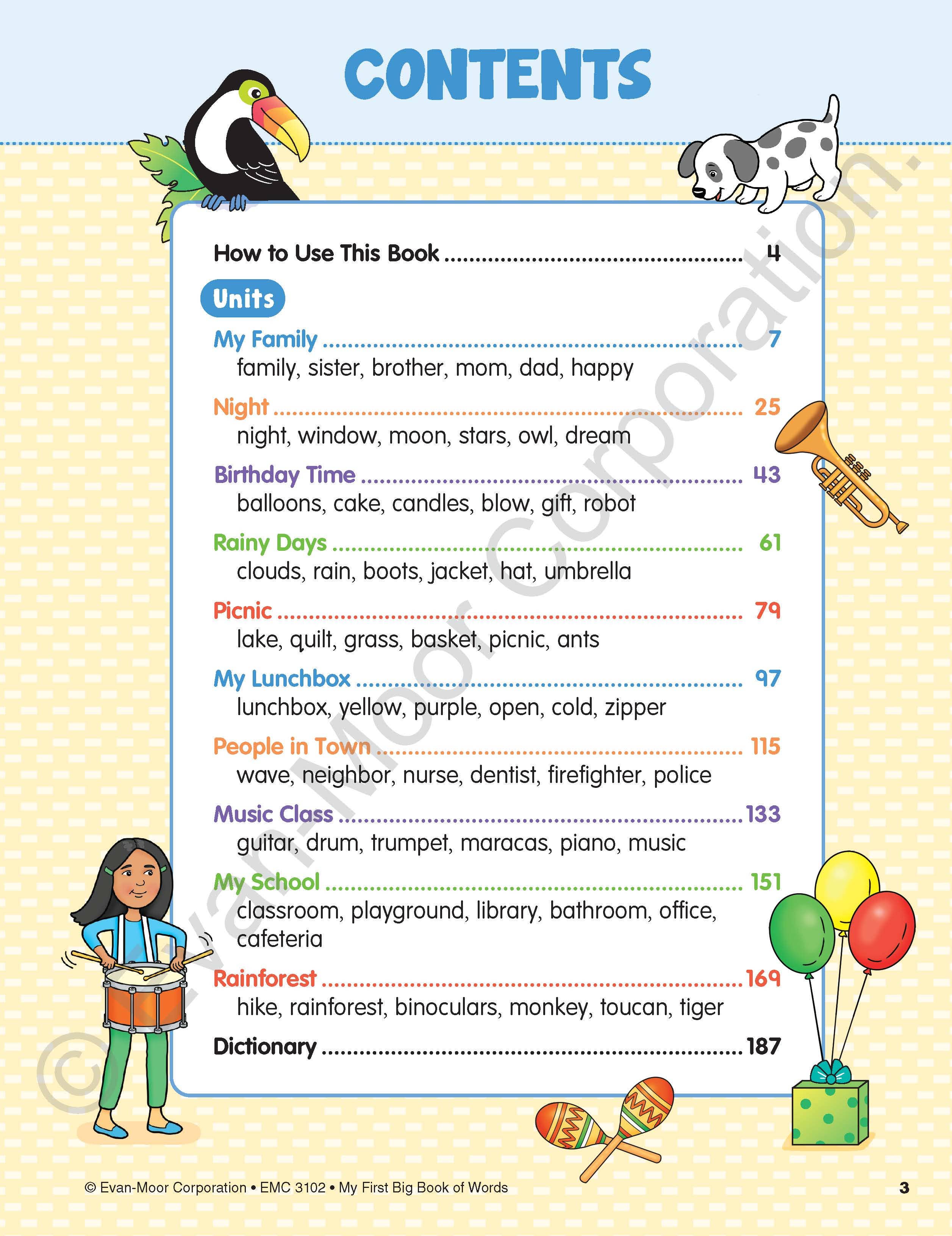 My First Big Book of Words, Grade K Workbook