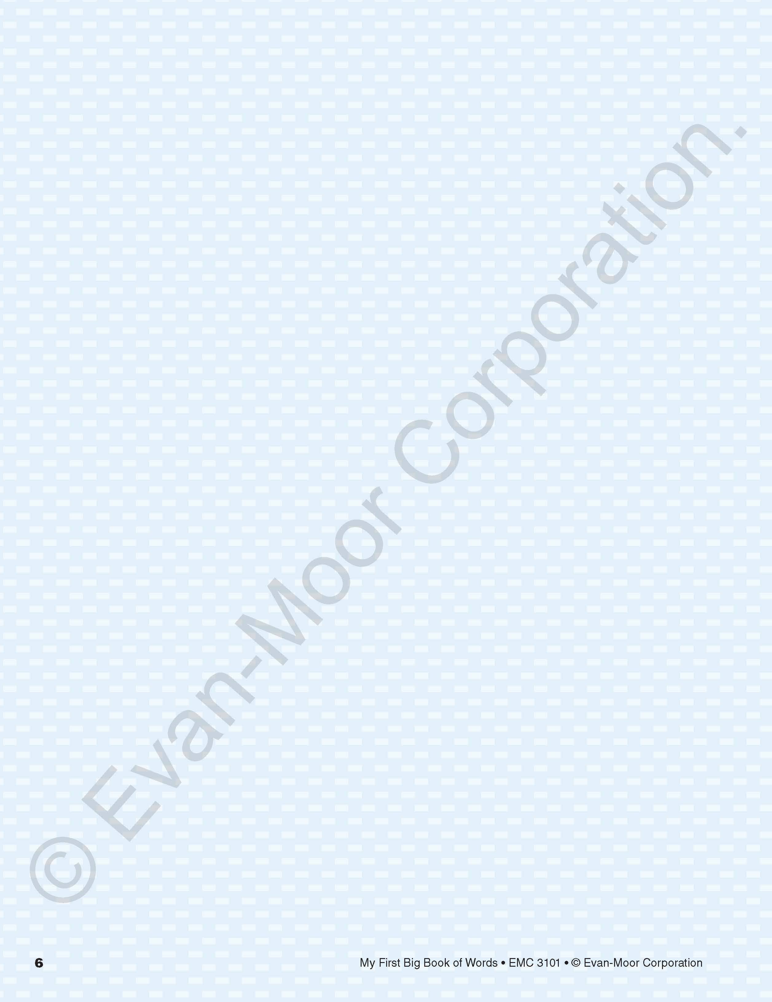 My First Big Book of Words, Grade PreK Workbook