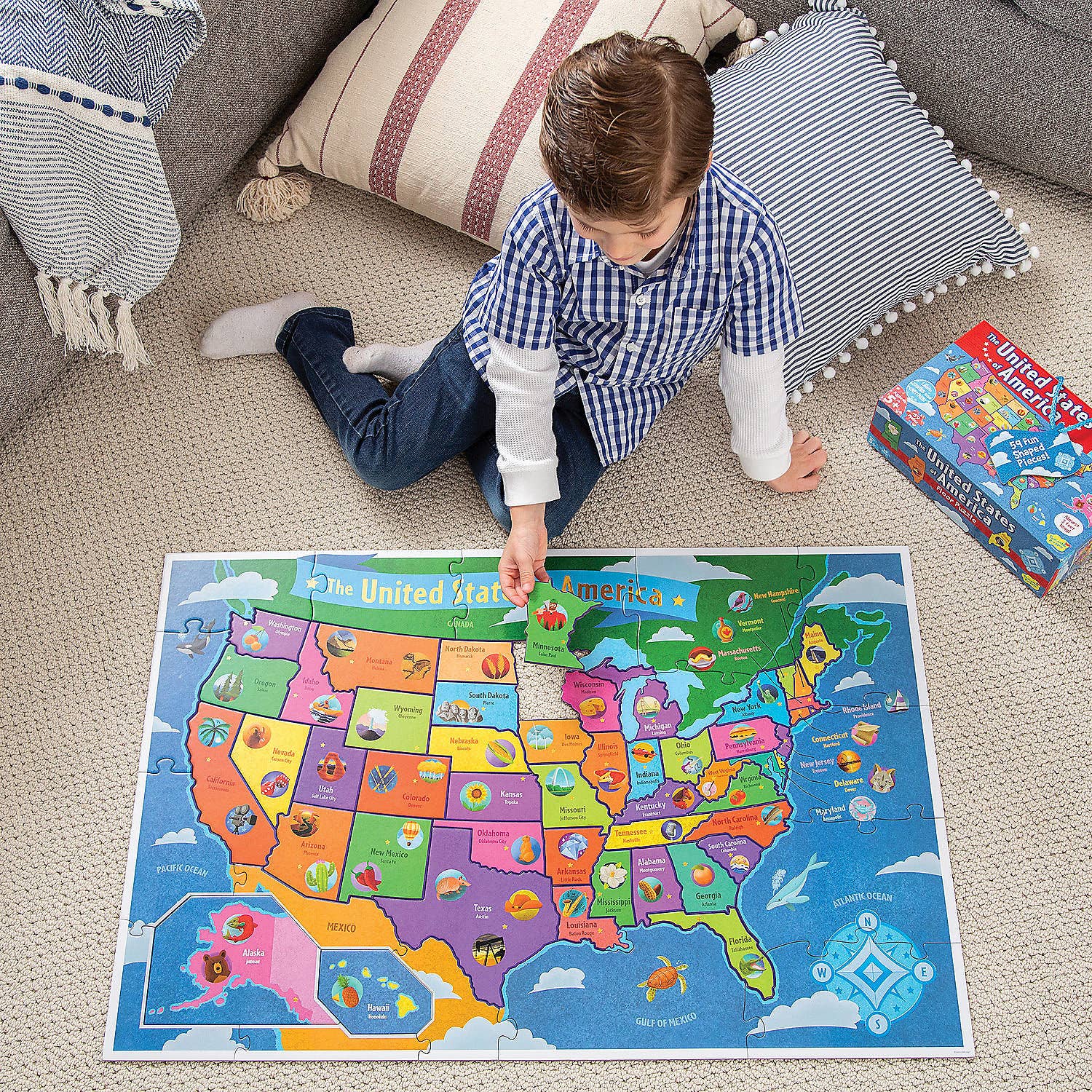 Floor Puzzle: Usa