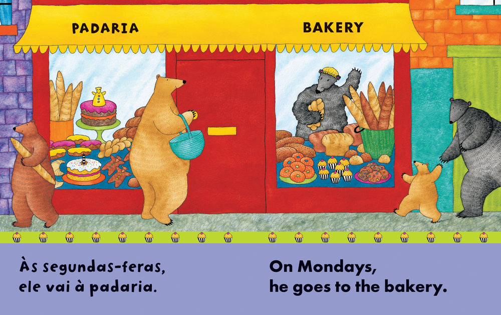Bear About Town (Bilingual Portuguese & English): Bilingual Portuguese Paperback