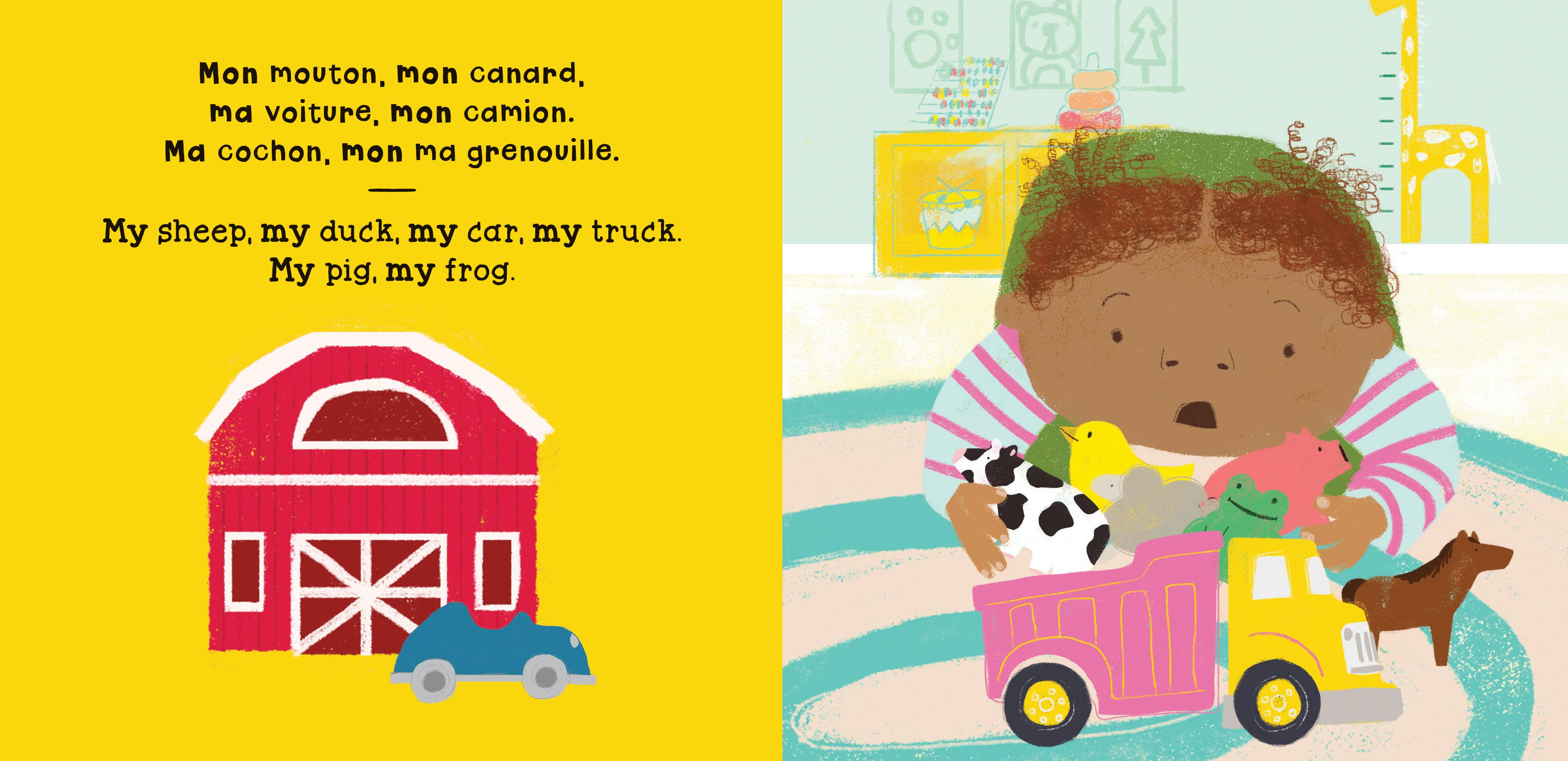 That's Mine! (Bilingual French & English): Bilingual French Board Book