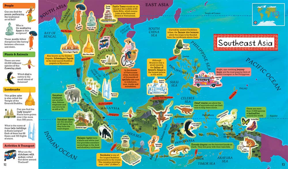 Barefoot Books World Atlas Sticker Book: Paperback