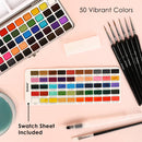 Watercolor Set Of 50 With Brushes